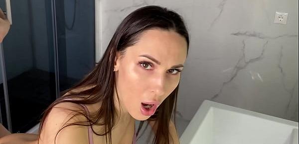  Lilu Moon Blowjob Dick and Doggystyle in the Bathroom POV